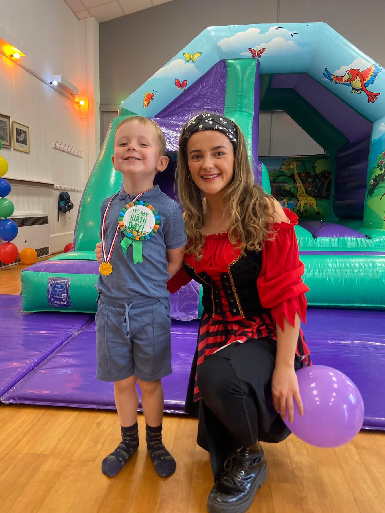 Children laughing at a princess themed party